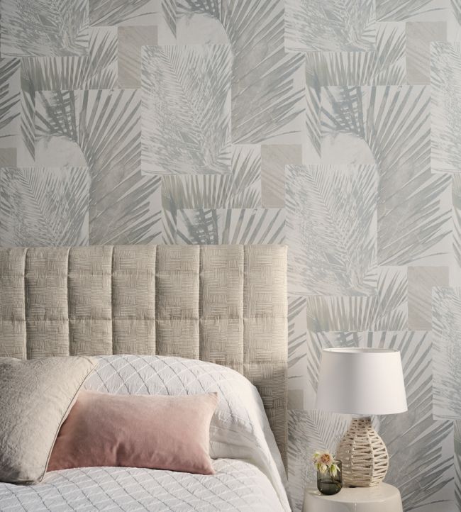 Palms Room Wallpaper 2 - Gray