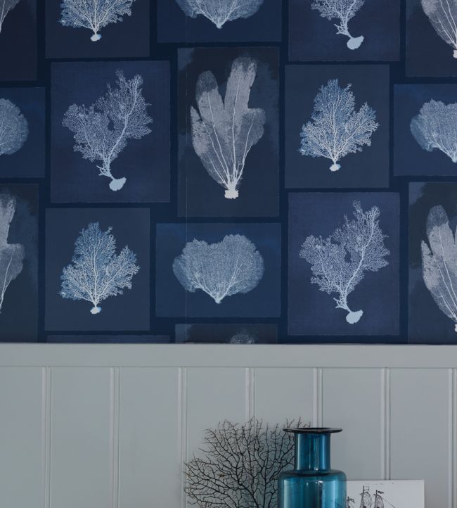 Sea Fans Room Wallpaper 2 - Blue