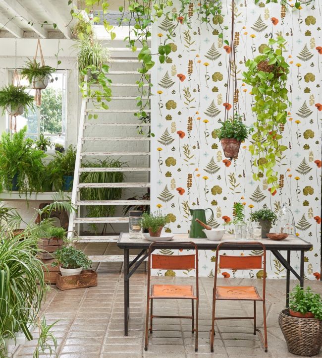 Herbarium Room Wallpaper - Green