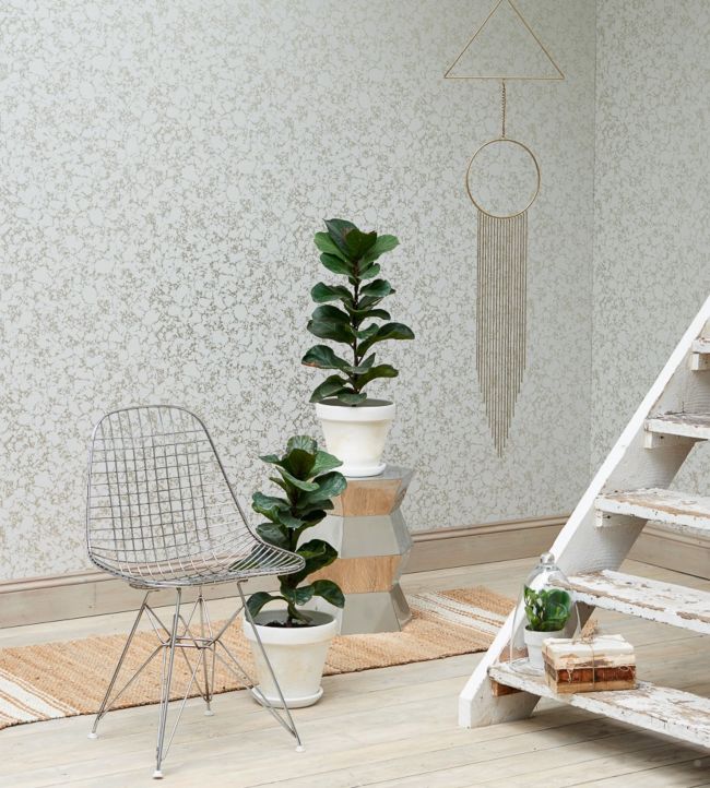 Pietra Room Wallpaper - White