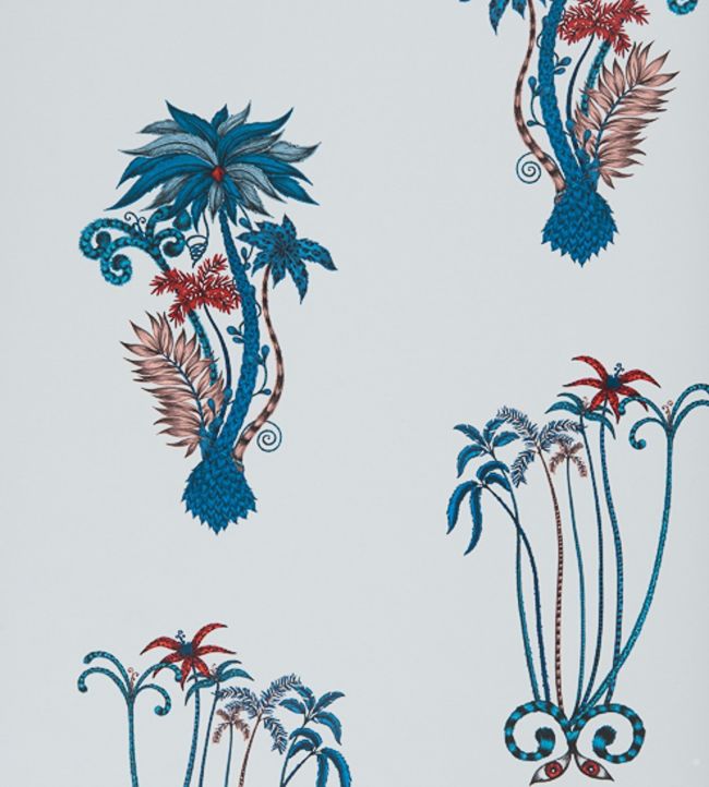  Emma J Shipley Jungle Palms Wallpaper - Blue