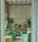 Broderique Room Wallpaper - Teal