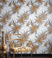 Golden Sunburst Room Wallpaper - Teal