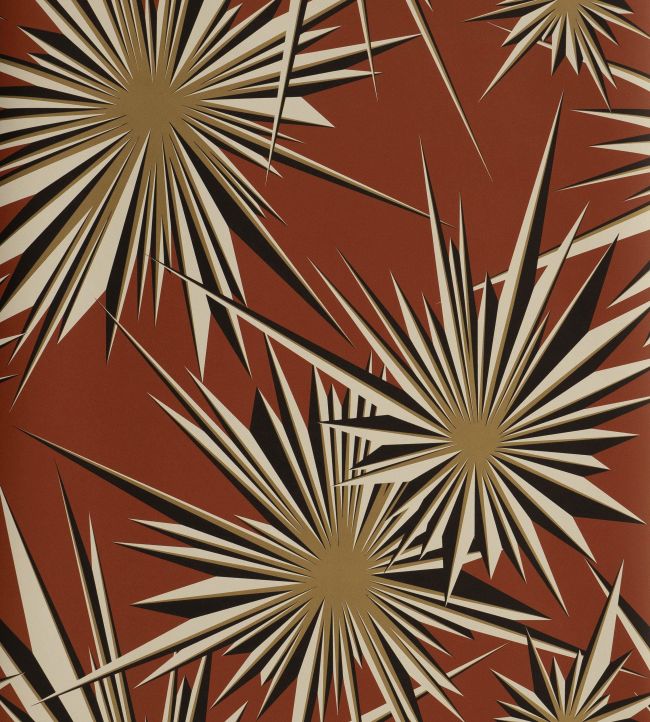 Golden Sunburst Wallpaper - Red