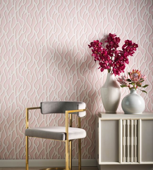 Pacific Coral Room Wallpaper - Pink