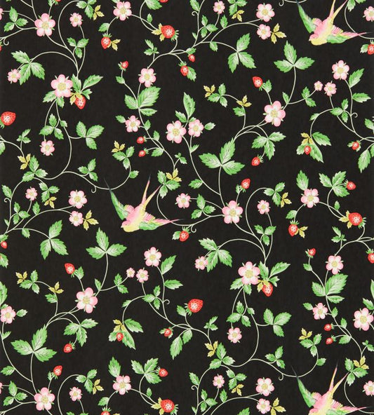 Wild Strawberry Wallpaper - Black
