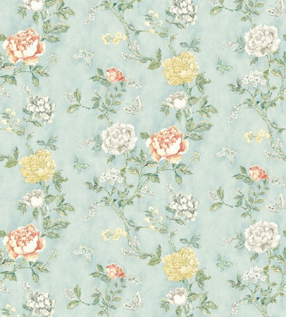 Pivoine Wallpaper - Teal 