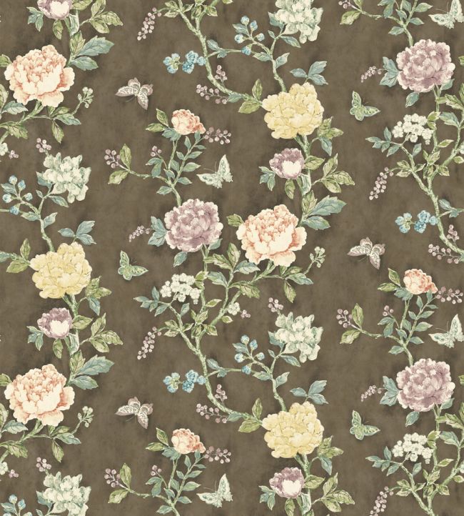 Pivoine Wallpaper - Brown
