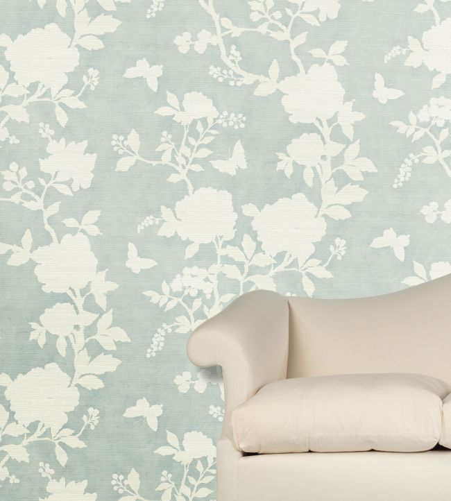 Pivoine Grasscloth Room Wallpaper - Gray