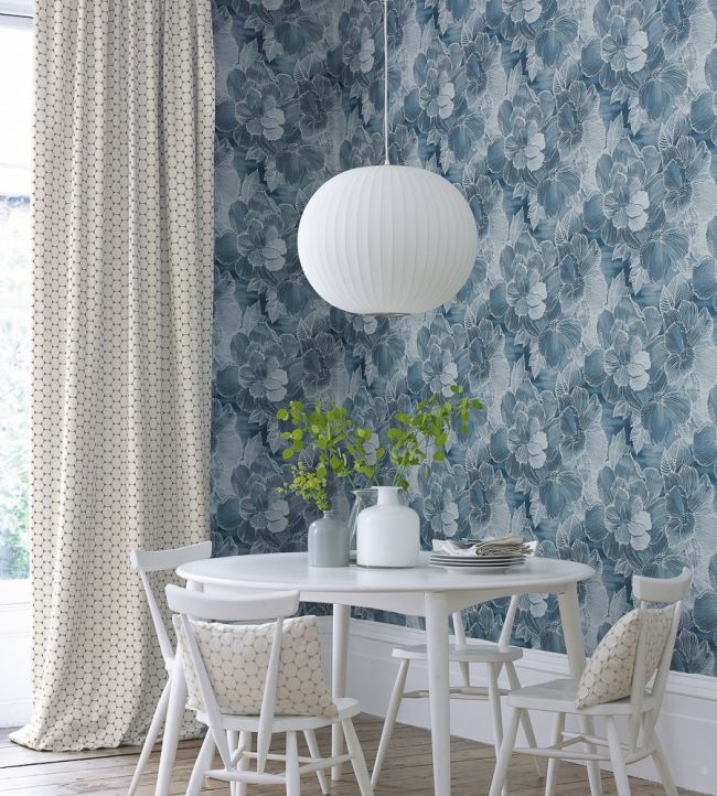 Akina Room Wallpaper - Blue