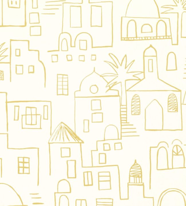 Teeny Santorini Wallpaper - Yellow 