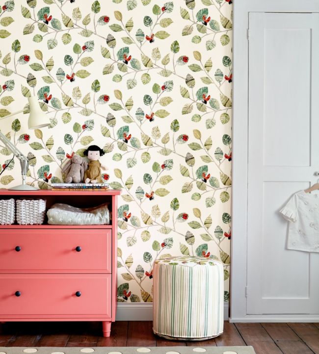 Ladybugs Room Wallpaper 2 - Green