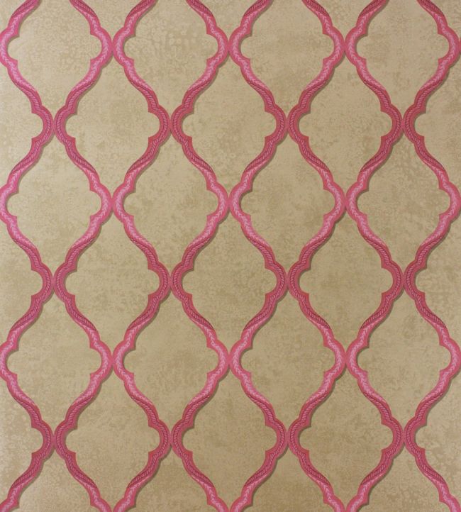 Jali Trellis Wallpaper - Pink