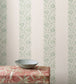 Alys Wallpaper - Green - Colefax & Fowler