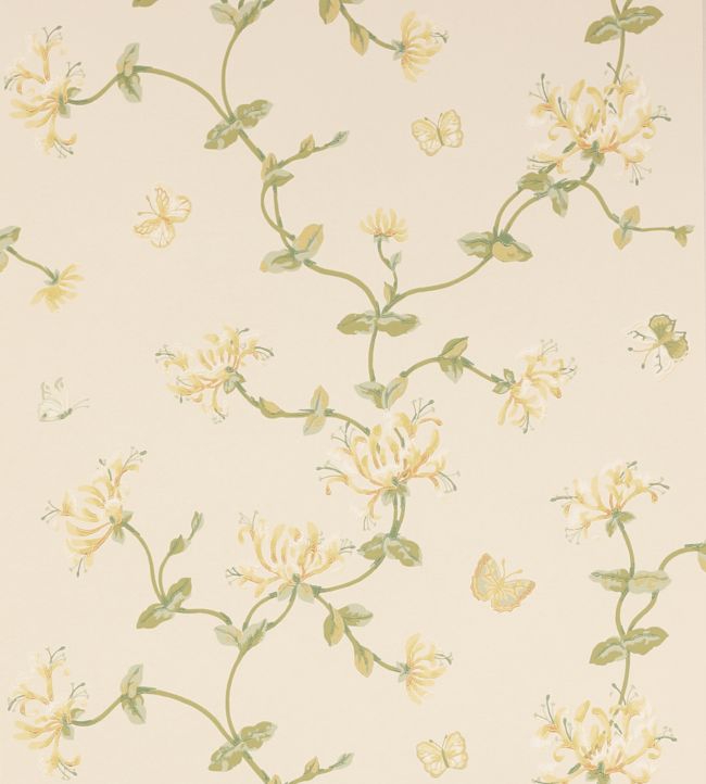 W7002/05 - Honeysuckle Garden Wallpaper - Gold - Colefax & Fowler