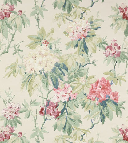 W7006/01 - Mereworth Wallpaper - Pink/Forest - Colefax & Fowler