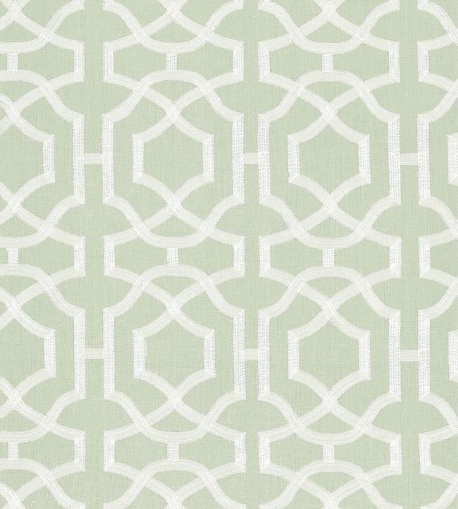 Alston Trellis Embroidery Fabric - Green 