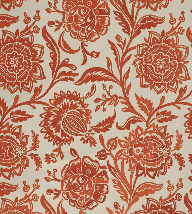 Rivera Embroidery Fabric - Orange