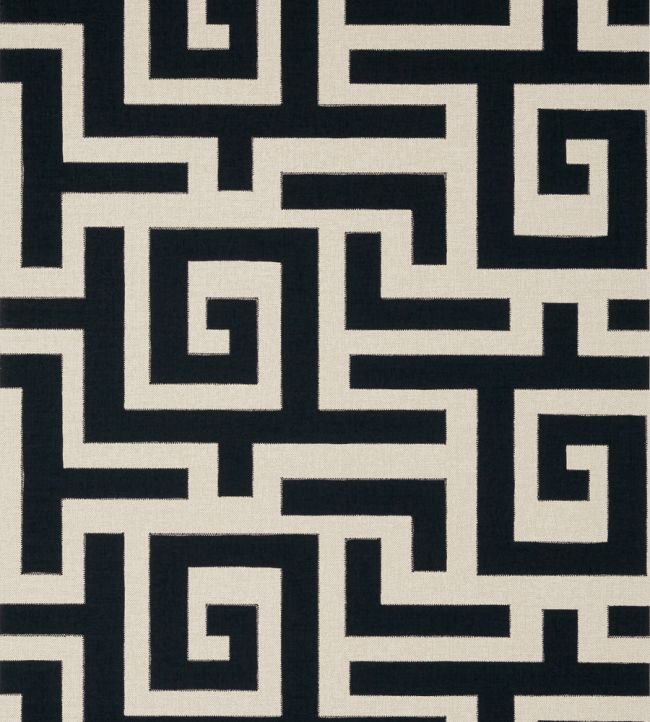 Tulum Applique Fabric - Black 