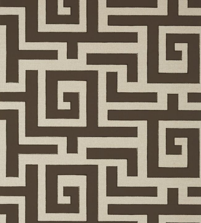 Tulum Applique Fabric - Brown