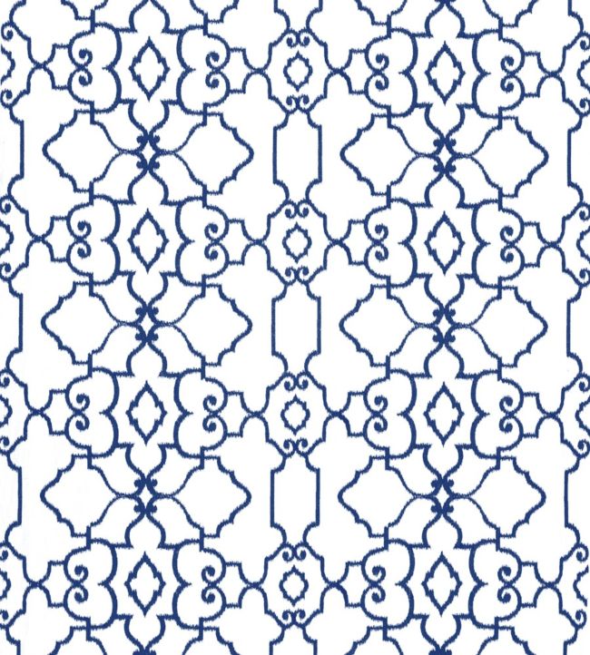 Ogden Embroidery Fabric - Blue 