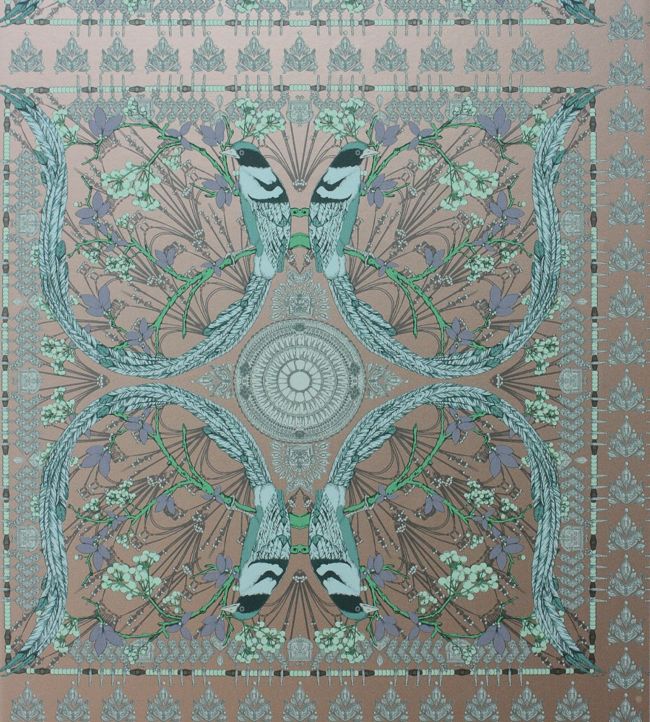 Lyrebird Wallpaper - Teal