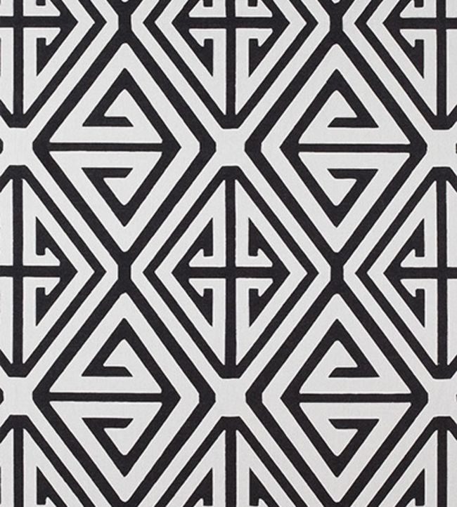 Demetrius Applique Fabric - Black 
