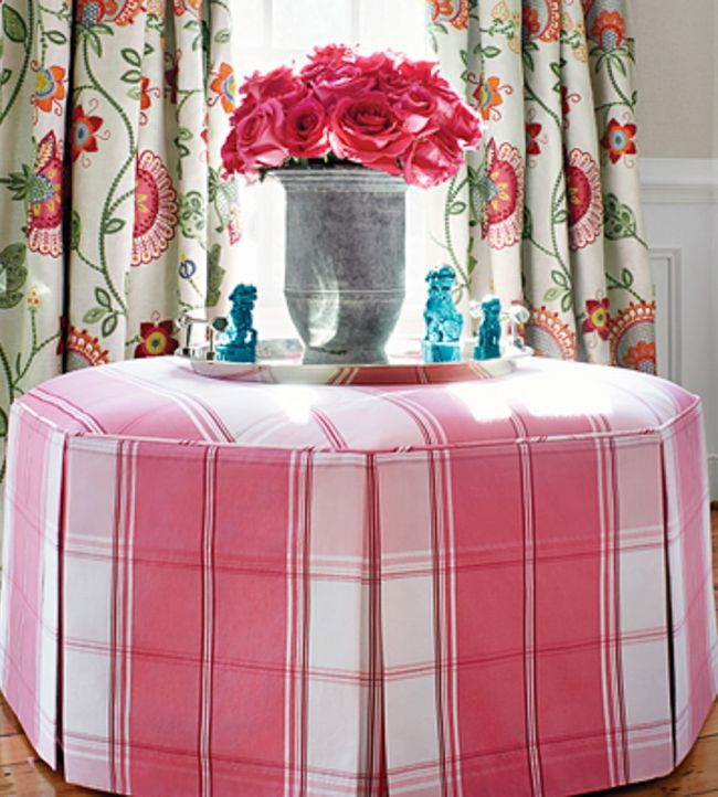 New England Plaid Room Fabric - Pink