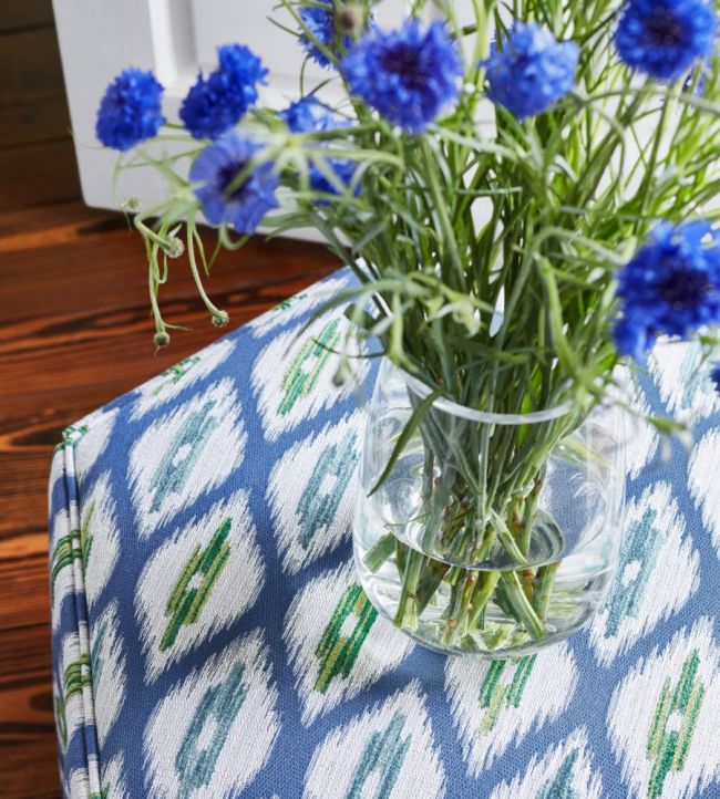 Rajah Room Fabric - Blue