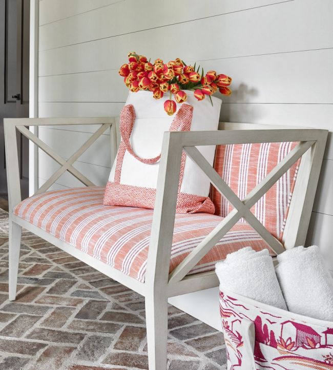 Southport Stripe Room Fabric - Pink