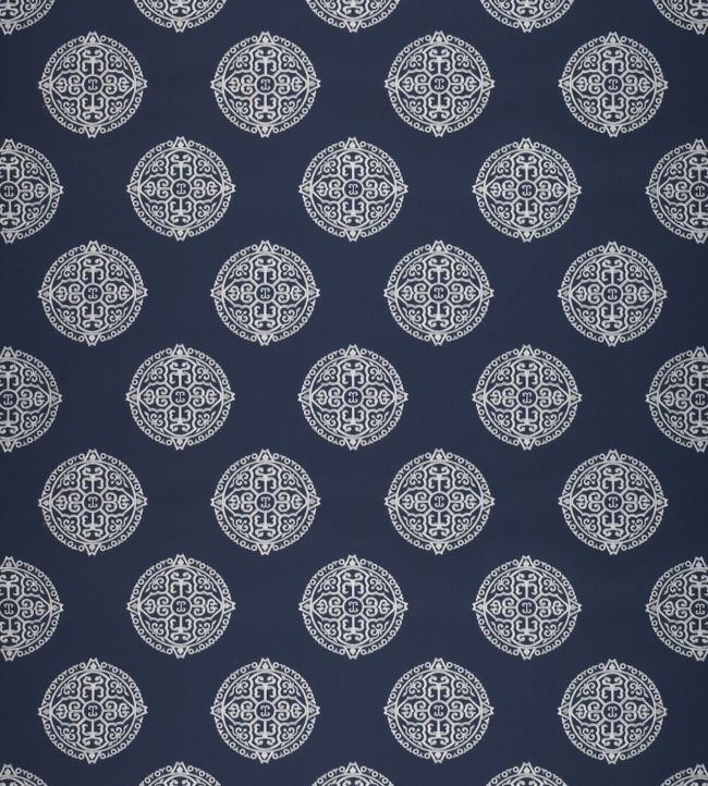Halie Embroidery Fabric - Blue 