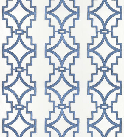 Songyue Embroidery Fabric - Blue 