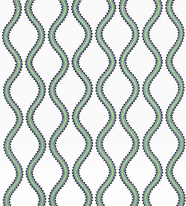 Juniper Ogee Embroidery Fabric - Green 
