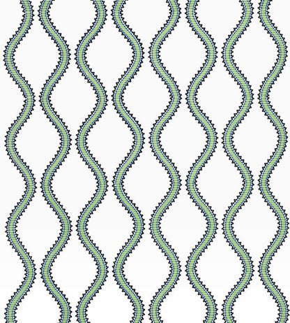 Juniper Ogee Embroidery Fabric - Green 