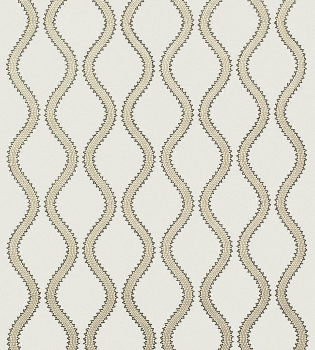 Juniper Ogee Embroidery Fabric - Gray 
