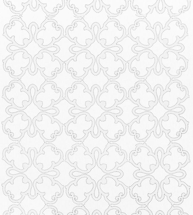 Park Slope Embroidery Fabric - Silver