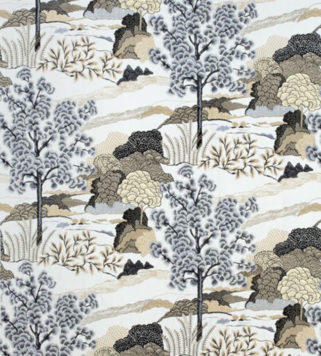 Daintree Embroidery Fabric - Gray 
