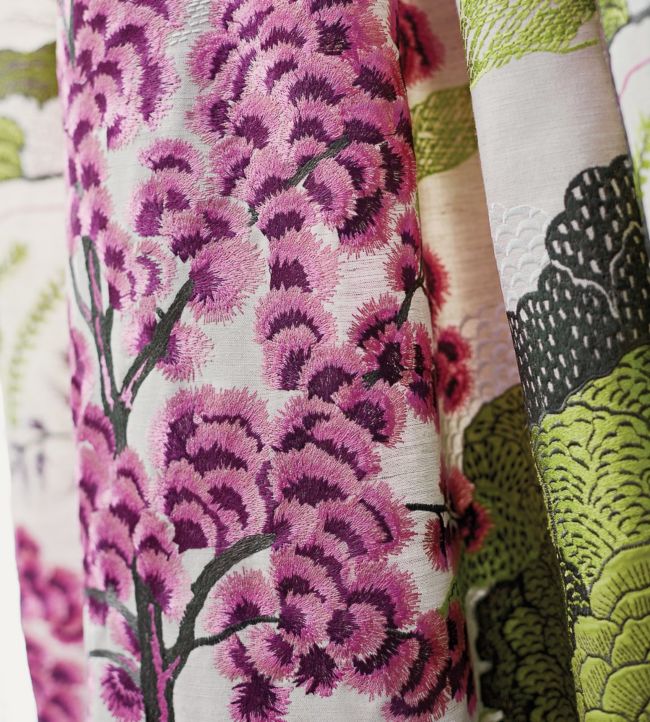 Daintree Embroidery Room Fabric 2 - Purple