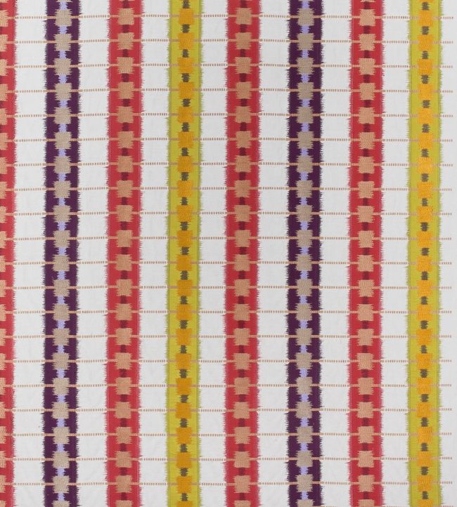 Sri Lanka Embroidery Fabric - Red 