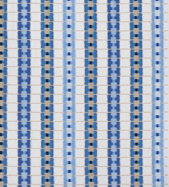 Sri Lanka Embroidery Fabric - Blue 