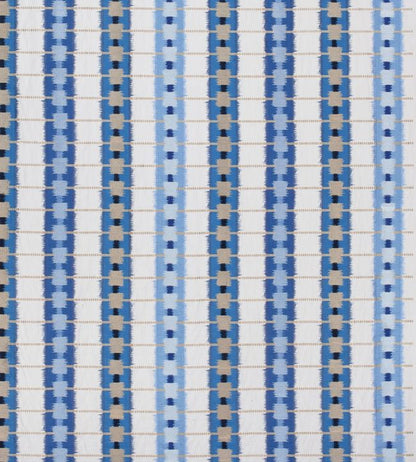 Sri Lanka Embroidery Fabric - Blue 