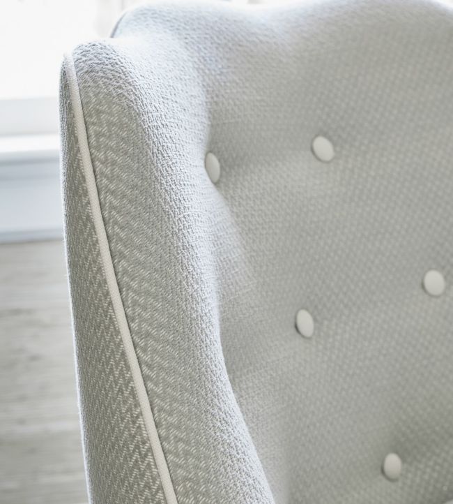 Alpine Chevron Room Fabric - White