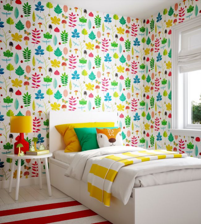 Forest Floor Room Wallpaper - Multicolor
