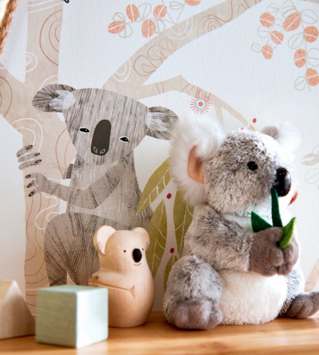 Kooka Koala Nursey Room Wallpaper 2 - Gray