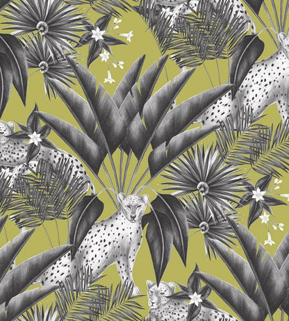 Jungle Cheetah Wallpaper - Gray