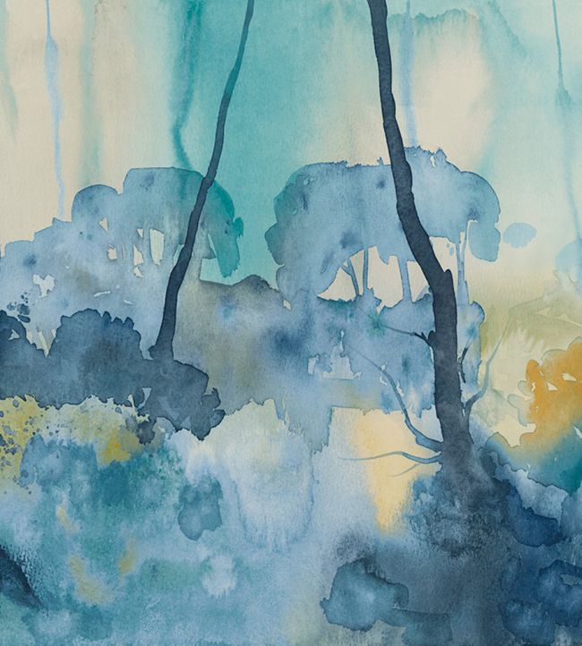 Forest Seasons Wallpaper - Blue