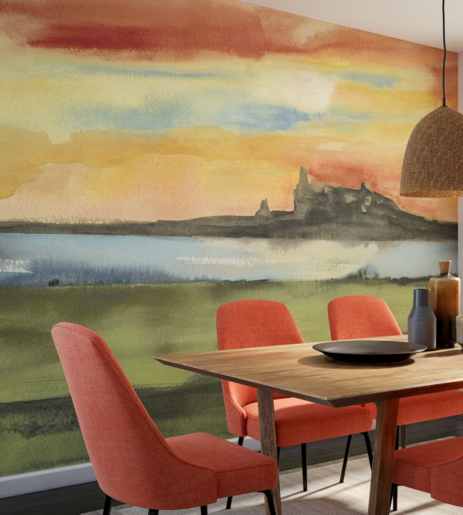 Horizon Room Wallpaper - Orange