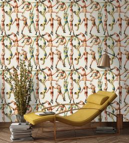 The Acrobats Room Wallpaper - Multicolor