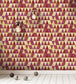 Circus Pattern Room Wallpaper - Red