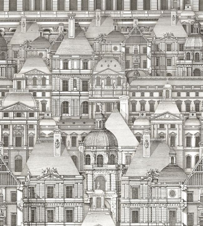 Louvre Wallpaper - Gray